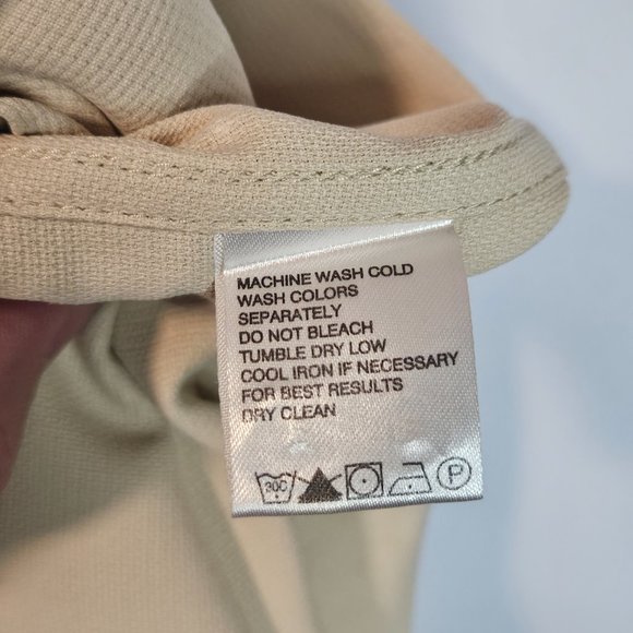 Tommy Bahama Long Sleeve Button Down, Cream, Silk, Size Medium - Picture 4 of 7